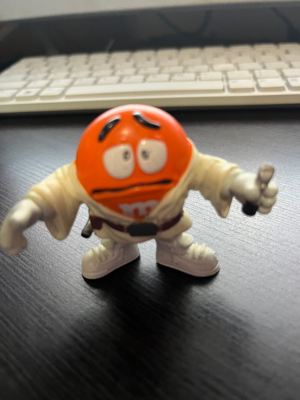 M&M Star Wars Orange Figurine Plastic Character Candy Mascot with Base
